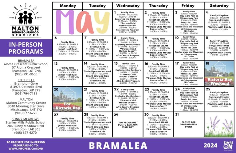 bramalea calendar