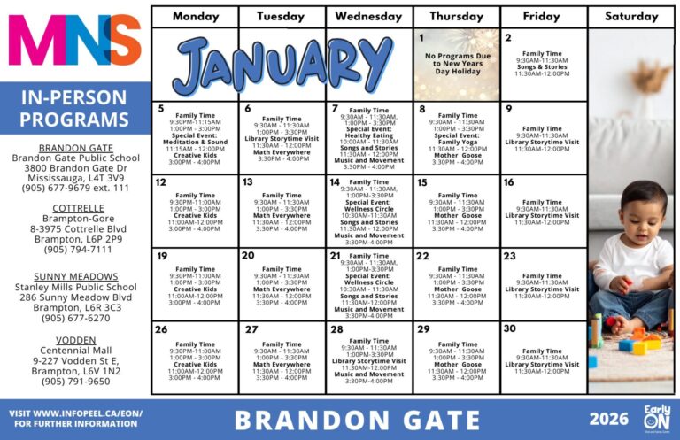 brandon gate calendar