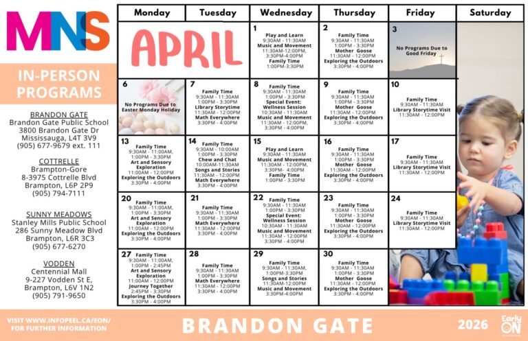 brandon gate calendar
