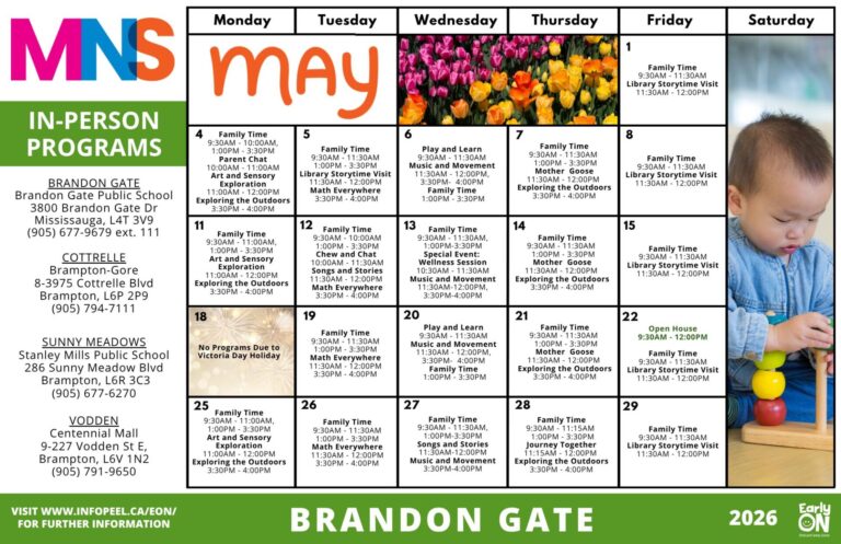brandon gate calendar